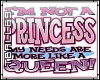 Not A Princess Sticker