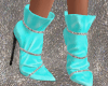 BRIGHT TEAL ANKLE BOOT