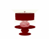 RED ZEBRA LAMP W/ TABLE