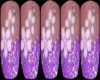 Purple Floral Nails