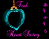 teal heart swing