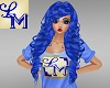 !LM Long Curly Blue Rose