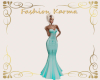 Teal Fishtail Gown