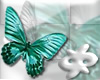 butterfly eclectic cyan