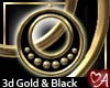 .a 3d Hoop Gold & Black