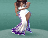 (x)purple dress white