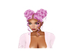 Icy Pink Bun Braids