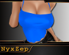 ! SEXY BLUE SILKY TOP