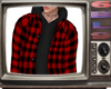 Hoodie + Flannel Red