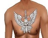 skull wing sword tat