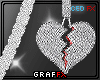 Gx| Iced Silver Heart