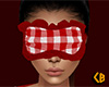 Red Sleep Mask Plaid (F)