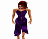 purple satin dress 