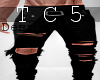 Ripped black trousers