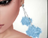 Blue Fluffy Earrings
