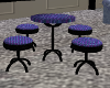 Teal Purple Club Table