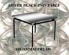 Silver Black End Table
