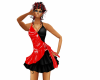 black and red dance dres