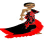 red and black vamp dress
