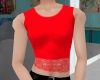 PA Cherry Red Lace Tank