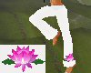 Lotus on white pants