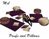 Poufs Pillows PurpleGold