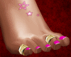 KUK)Jewel star feet pink