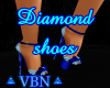 Diamond shoes blue