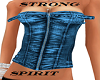 Grunge blue corset