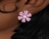 PINK FLORAL POST EARRING