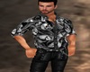 skull dress shirt