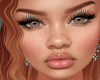 head with brown make-up