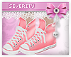 *S Pink Converse Sneaker