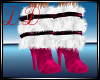 White Fur Boots Pink