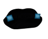 Lips Sofa Black Turquois