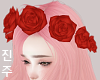 J| Floral Crown Red