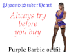 Purple Barbie outfit LLT