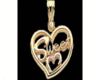 Sweet heart gold pendant