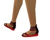red black sandals