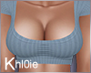 K ribbed blue top
