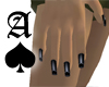 [AQS]Spade Black Nails