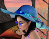 Beach Party Hat Blue