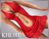 K lue red lace dress
