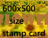 flower stamp card