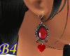 (B4) Ruby Heart earrings