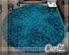 Christmas Blue fur rug