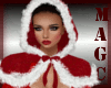 Christmas red fur shrug