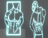 DBLE MEN NEON STICKER 1