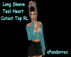 Teal Heart Cutout RL