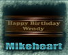 wendy bday sign